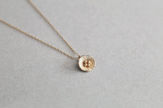 Petit flower necklace " お花1つ " / K18