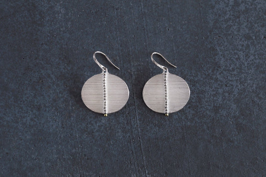 Plan earrings " ellipse " / Silver