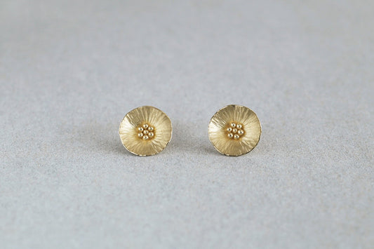 Flower earrings / K18