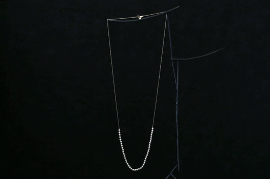 Chain & baby akoya pearl necklace