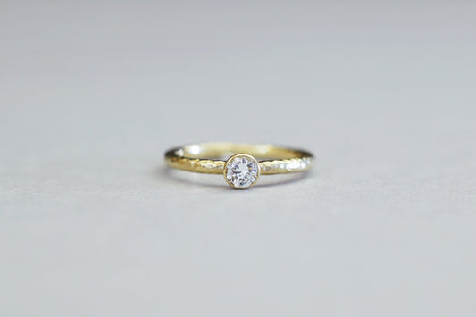 Twig ring + 0.2ct diamond ( bezel ) / K18