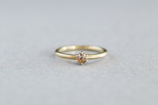 Norme ring + rosecut diamond ( orange )