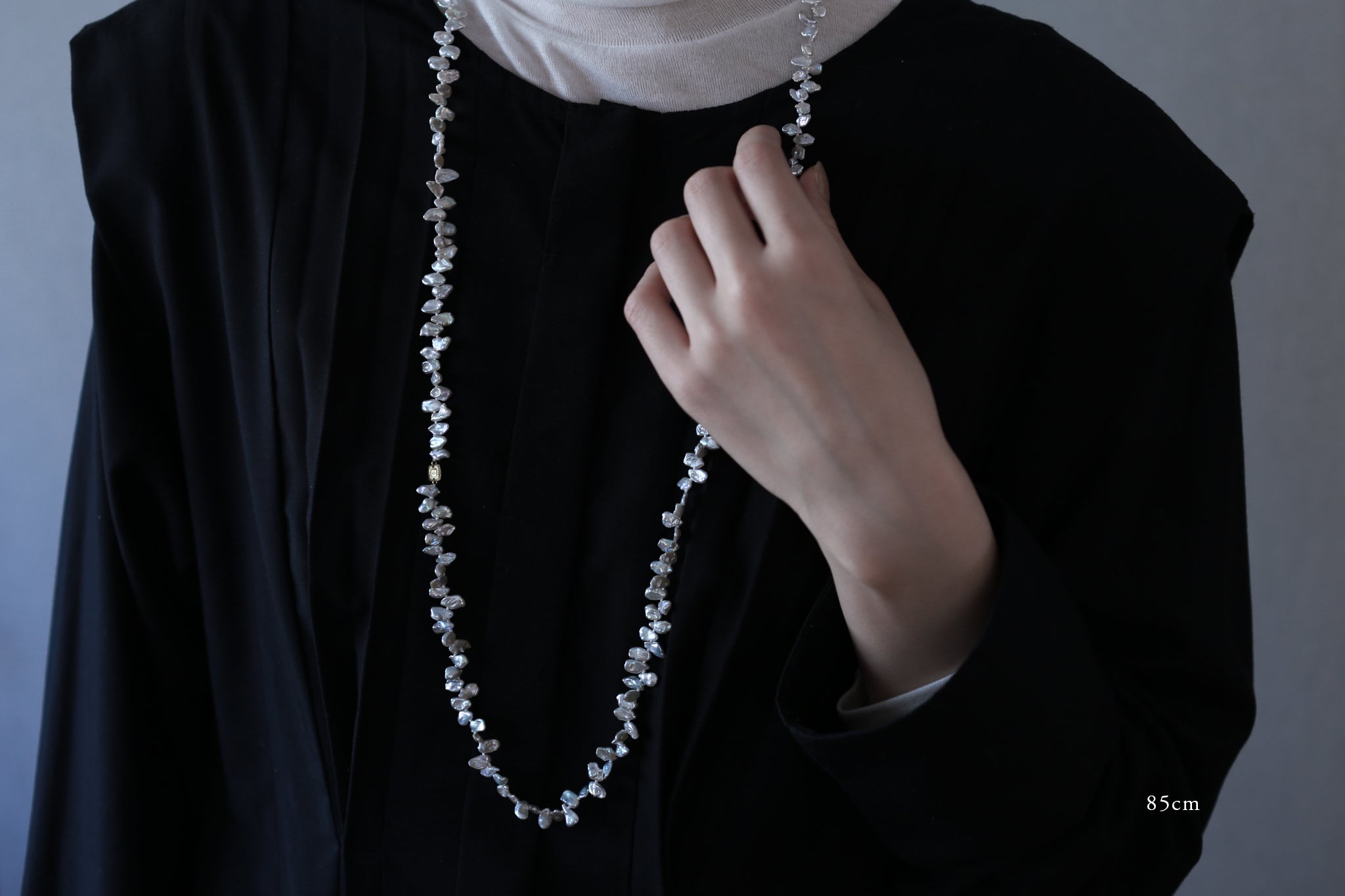 Keshi pearl long necklace – Ryui