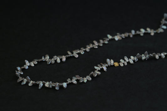 Keshi pearl long necklace